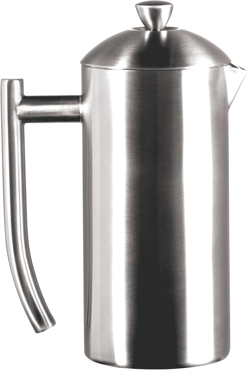 Brushed Steel Double-Wall Stainless French Press 27oz product photo