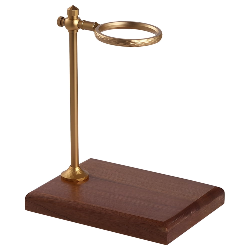 Brushed Steel Wood & Metal Pour-Over Dripper Stand product photo